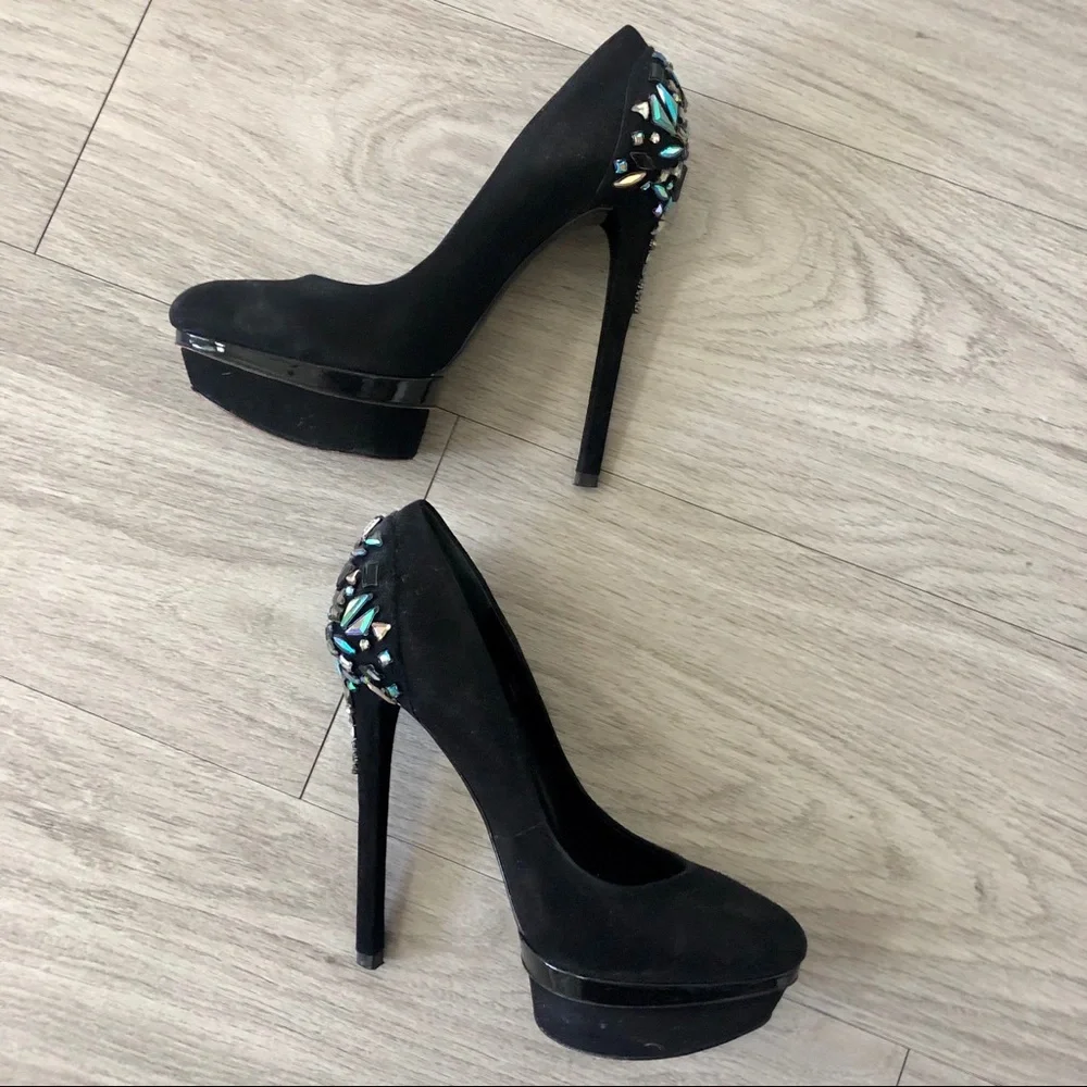 B Brian Atwood Ferranta jeweled pumps 6 - Picture 2 of 4